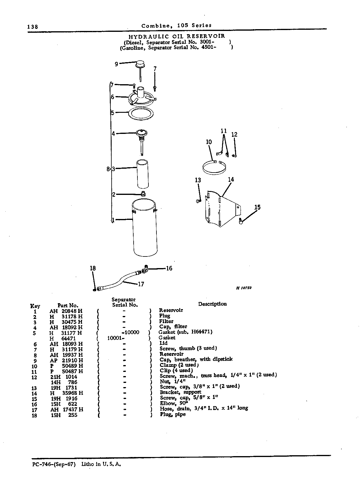 Hydraulic Pump, Reservoir, and Lines (Continued)