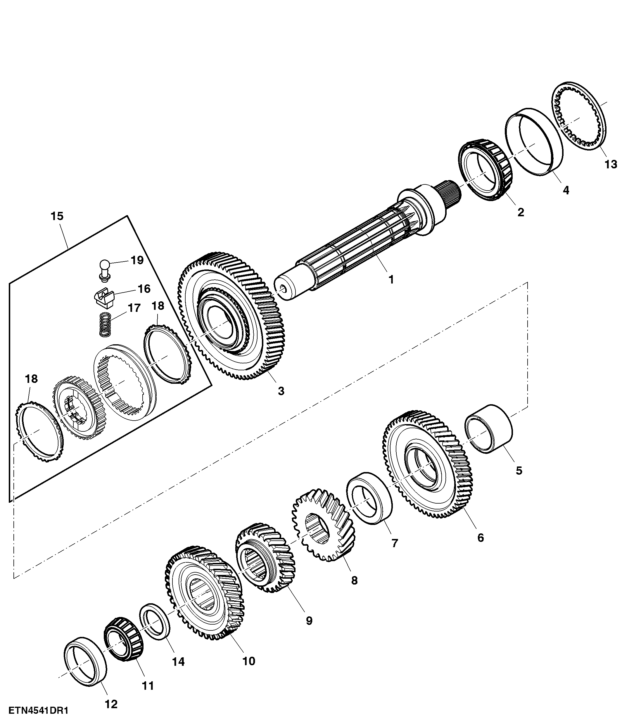 Output Shaft, Range Box, (30K STD) PowrQuad™