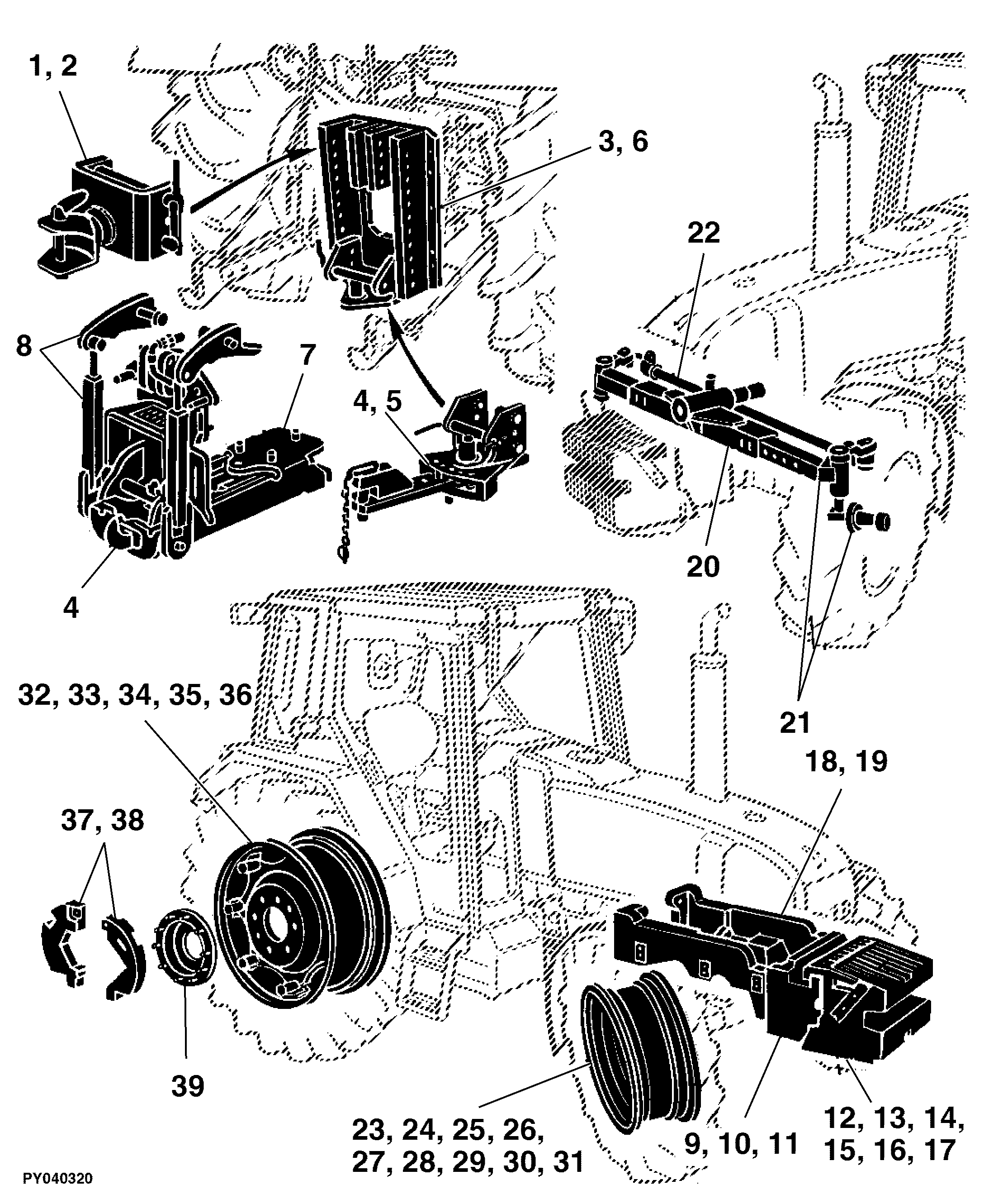 81 FRONT-AXLE SUPPORT, FRONT AXLE, WHEELS, ADDITIONAL WEIGHTS
