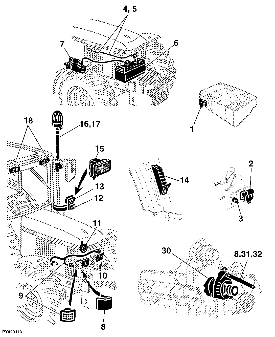41 ELECTRICAL COMPONENTS / BASIC EQUIPMENT WITHOUT WIRING HARNESSES