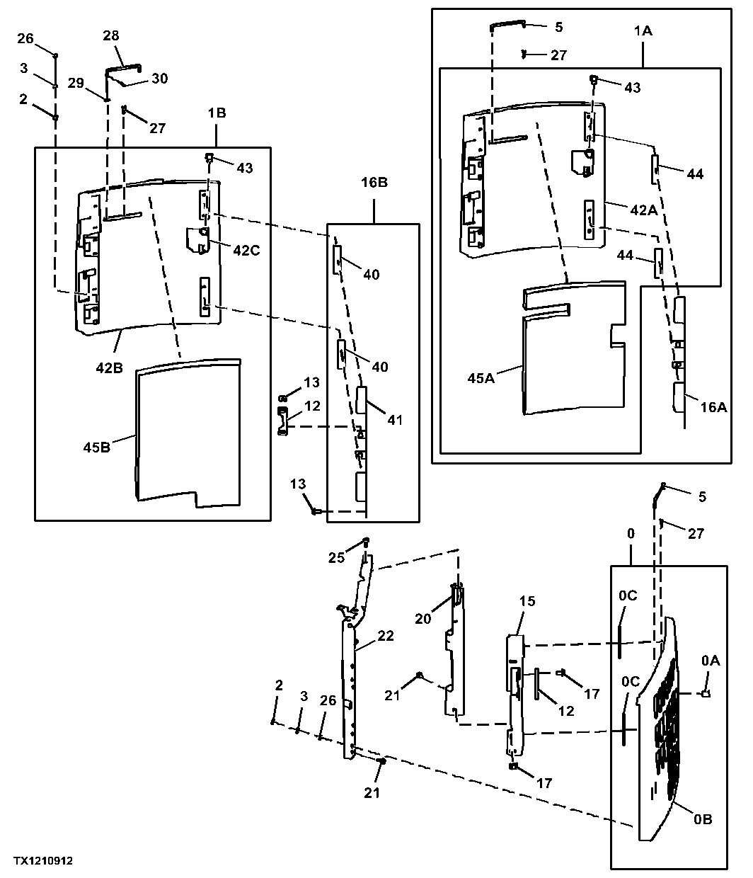 Cooling and Hydraulic Pump Compartment Doors