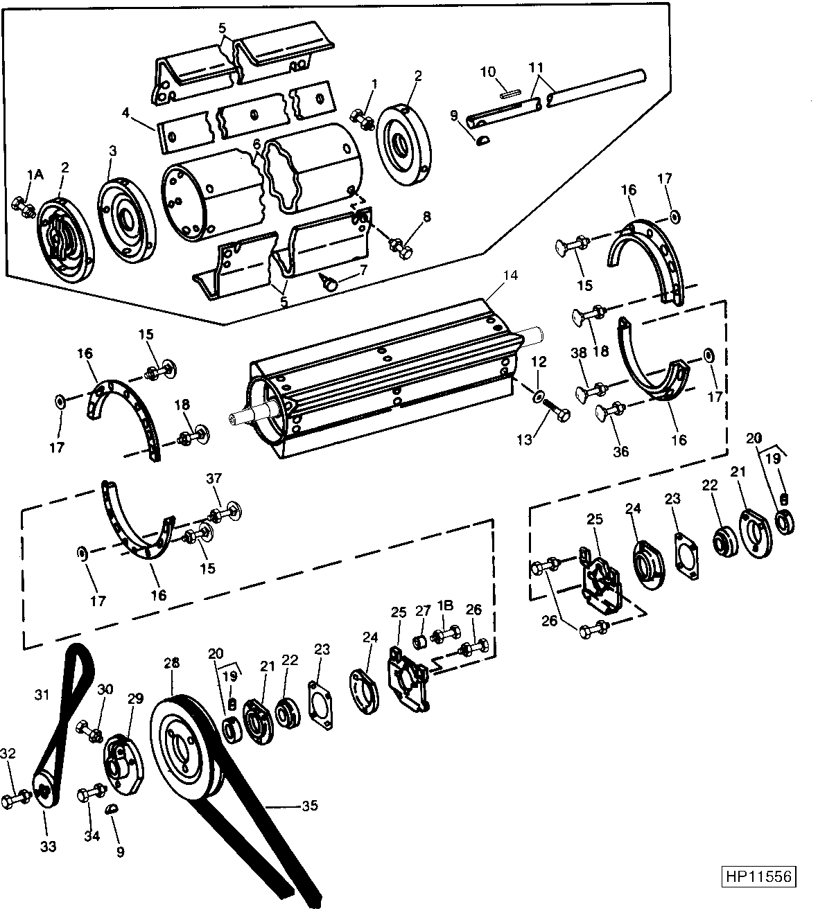 BEATER AND DRIVE FOR CYLINDER TACHOMETER ( - 600000)