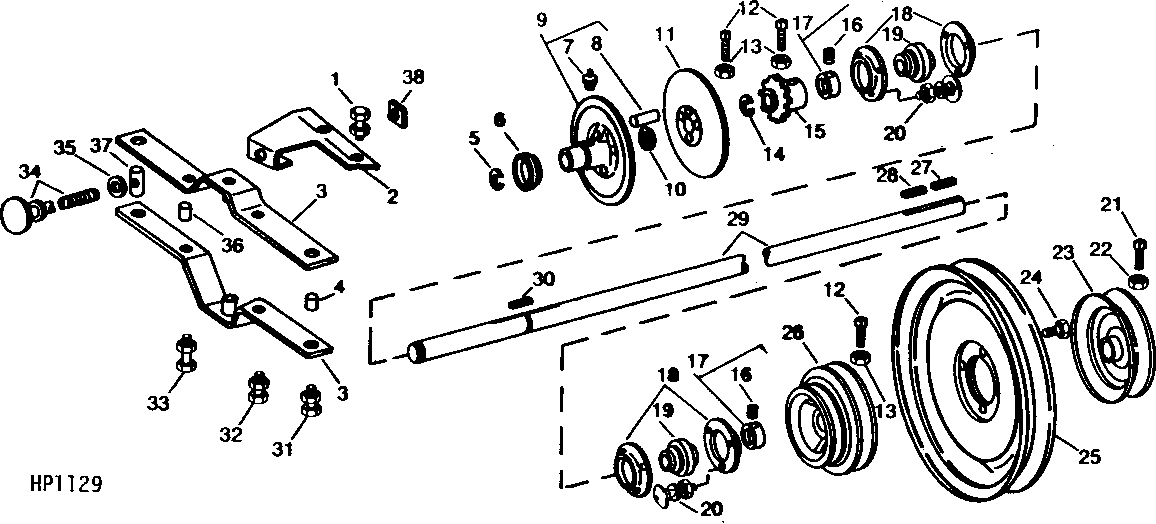 SECONDARY COUNTERSHAFT AND CLEANING FAN DRIVE ADJUSTMENT