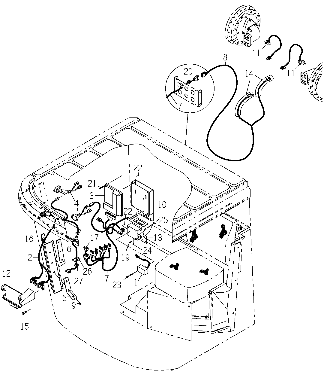 GreenStar™ Ready Cab Harnesses W/ Ground Speed Sensor, 3510