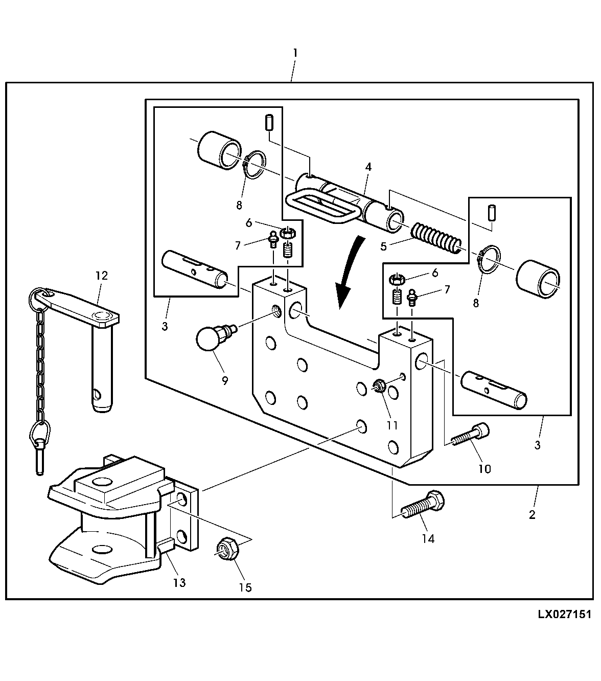 TRAILER HITCH, HEIGHT ADJUSTABLE (FOR ITALY AND SPAIN ONLY)