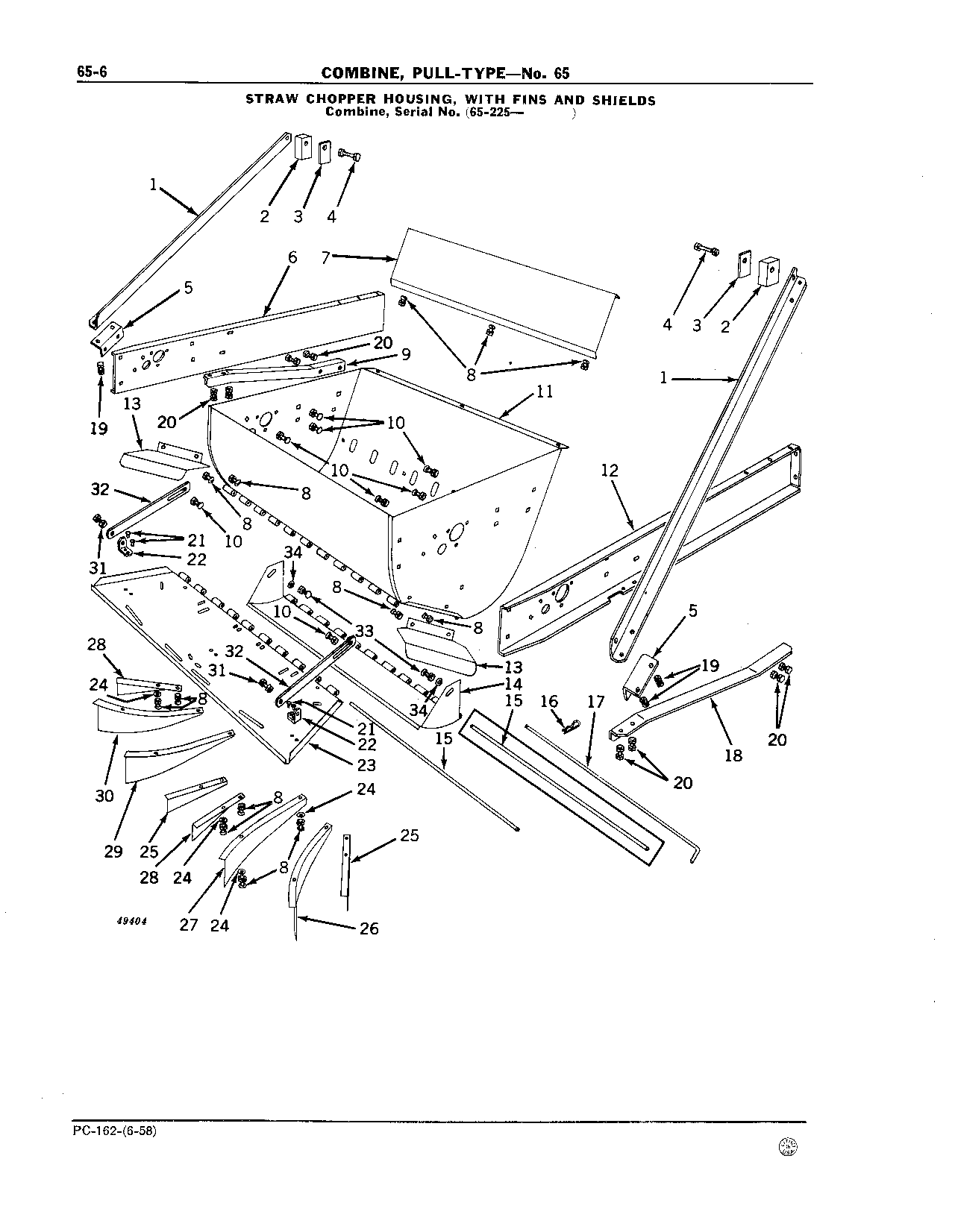 65 Rear Hood, Straw Spreader (Continued)