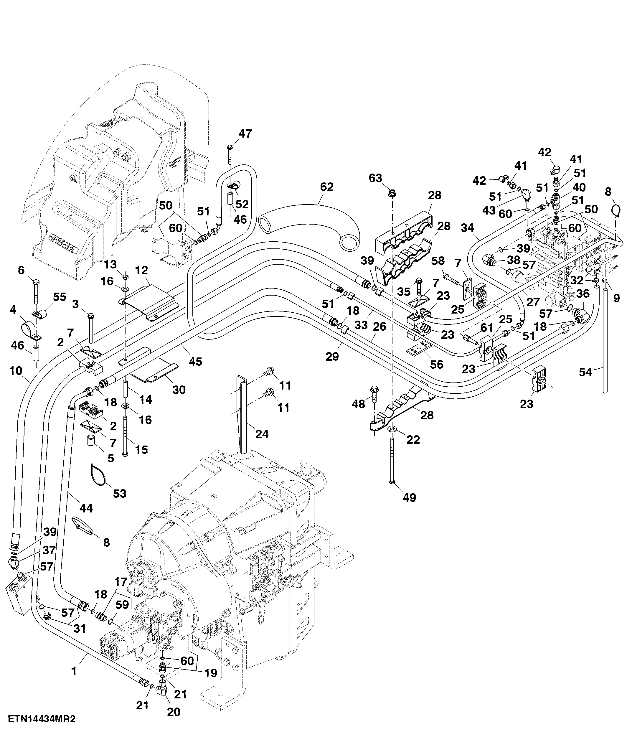 Selective Control Valve Lines, W/O Hitch, MST