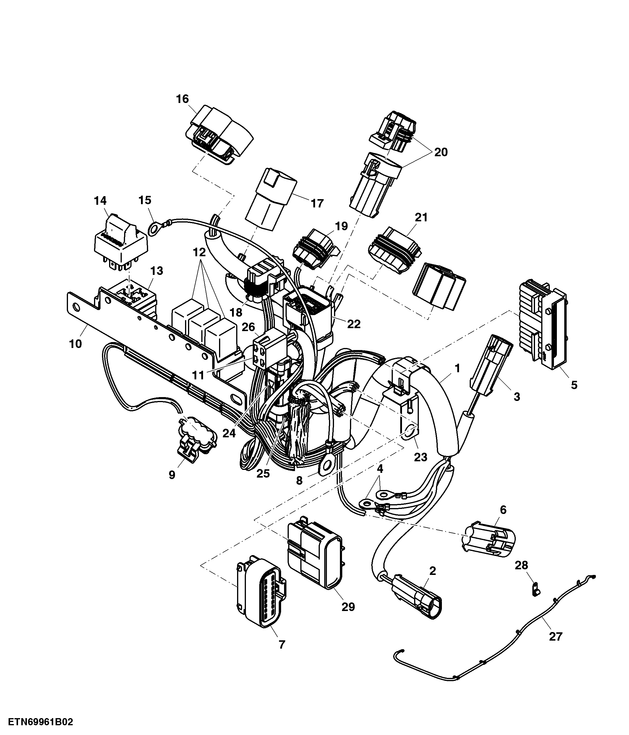 Front Console Wiring Harness, Cab, SyncShuttle™