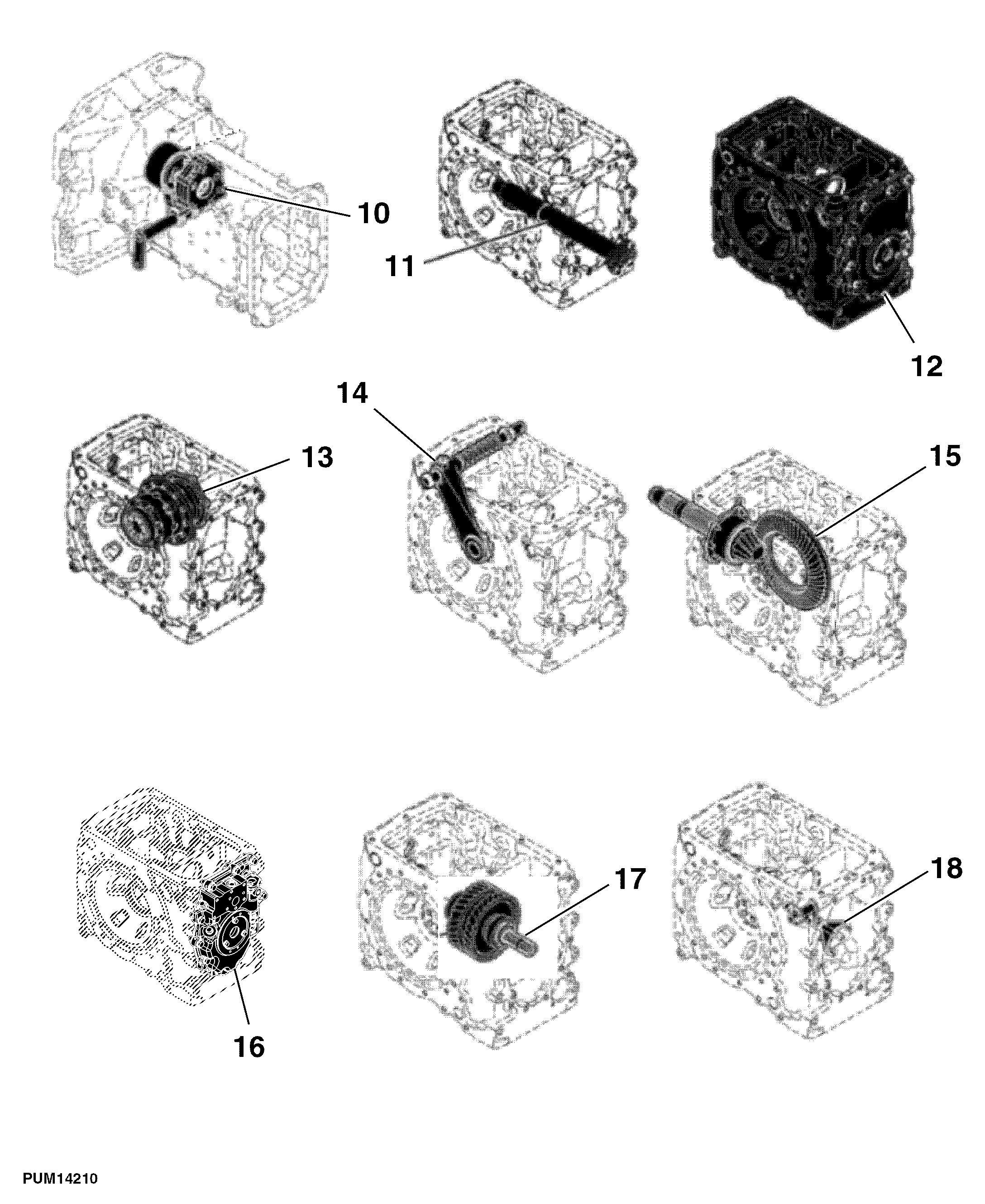 54 PowrReverser Transmission (PY10953), 12x12 PR STG2 (010000 - )