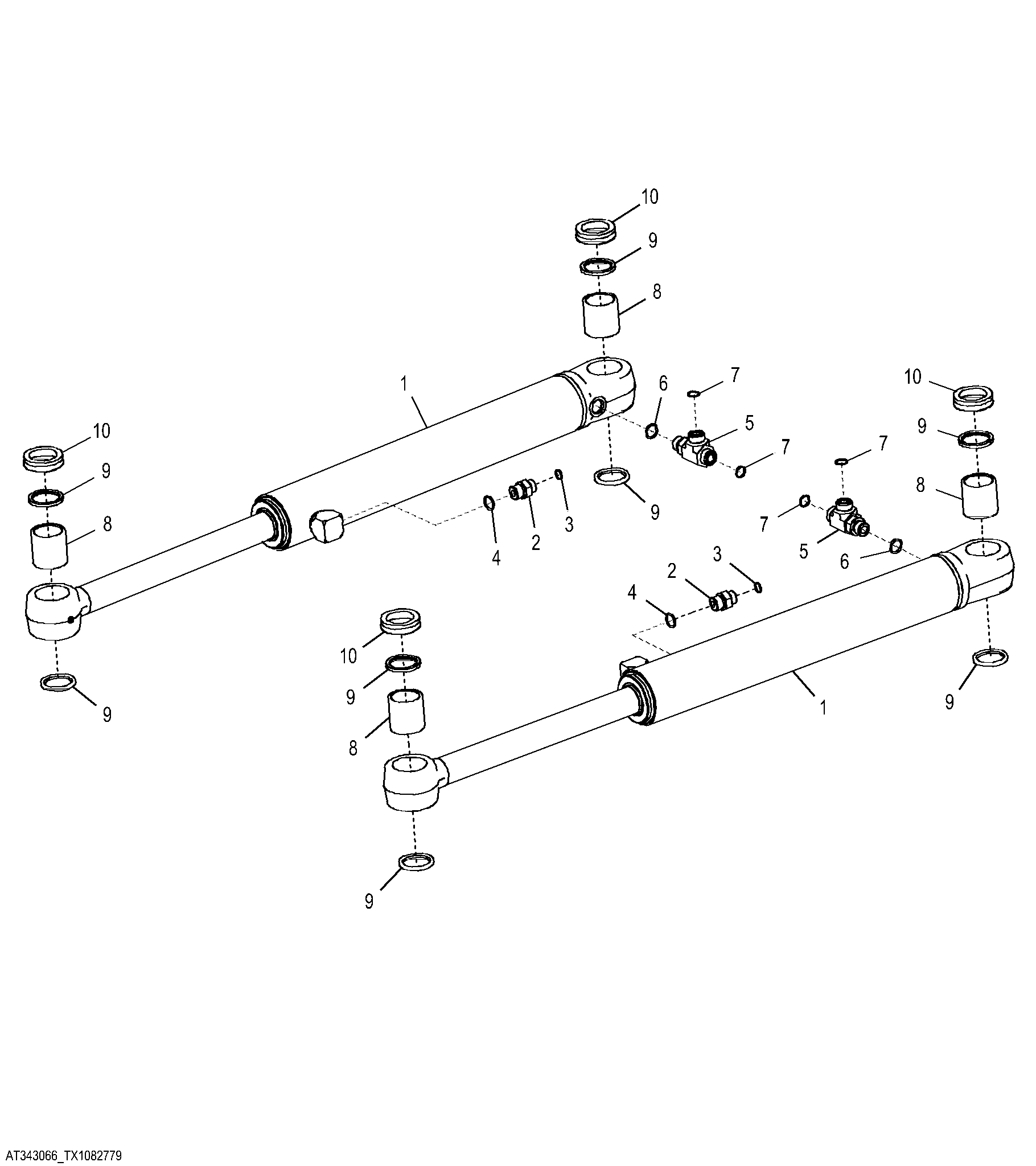 Steering Cylinders with NeverGrease™ Pin Joints