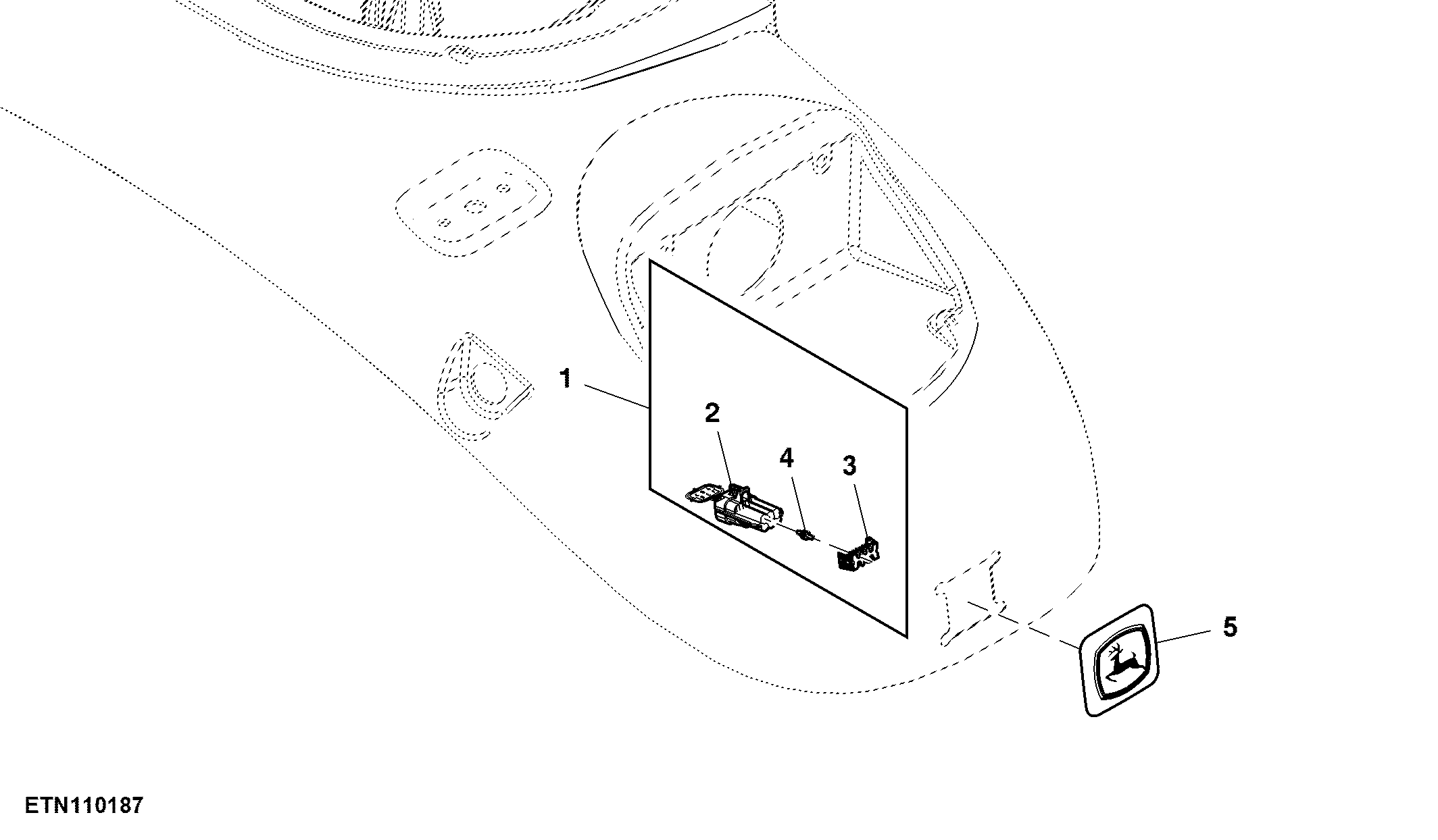 Rear Fender Plug, W/O Remote Control Hitch