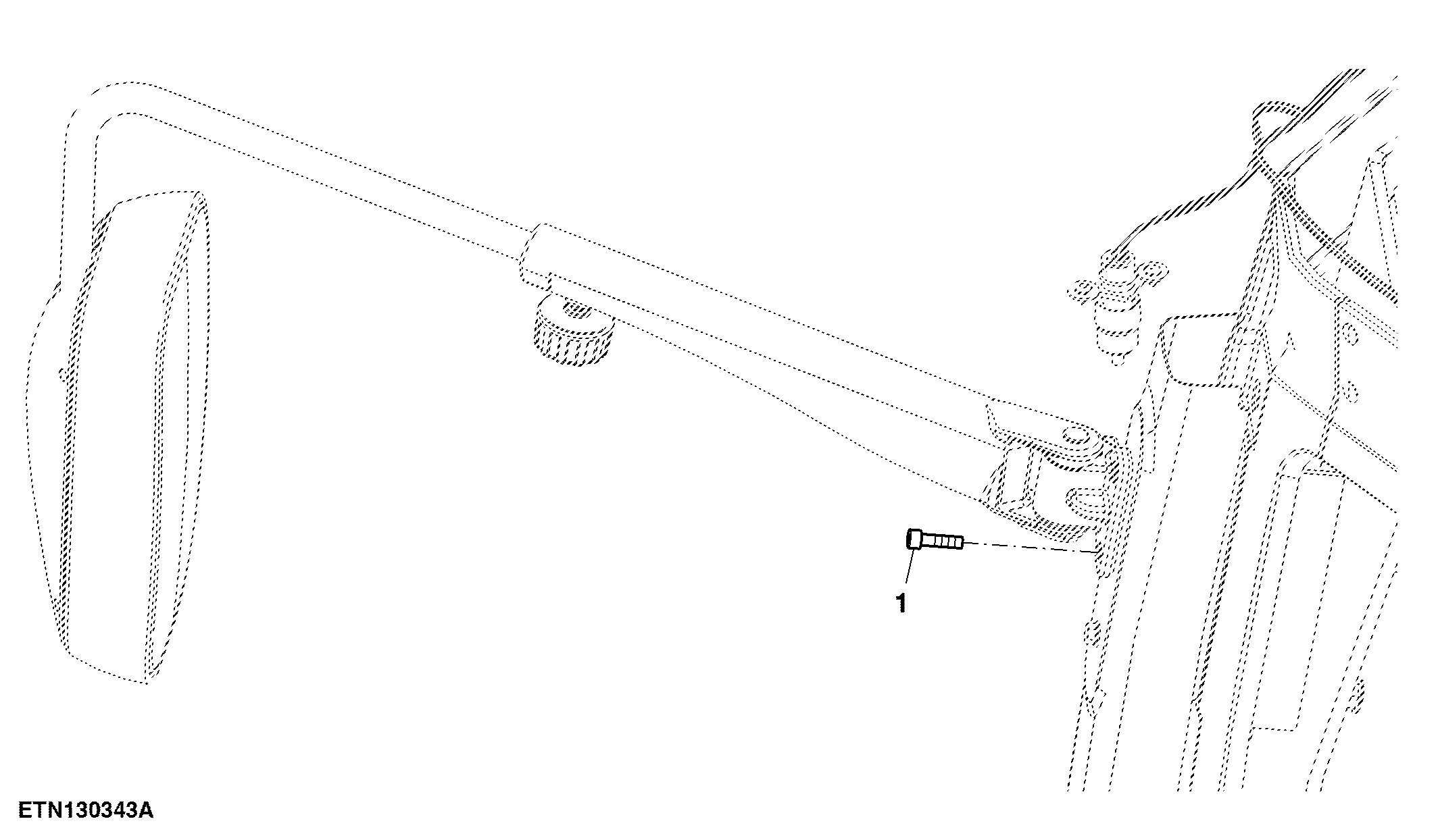 Mounting Hardware, A Post Mirror, RH, 40 mm