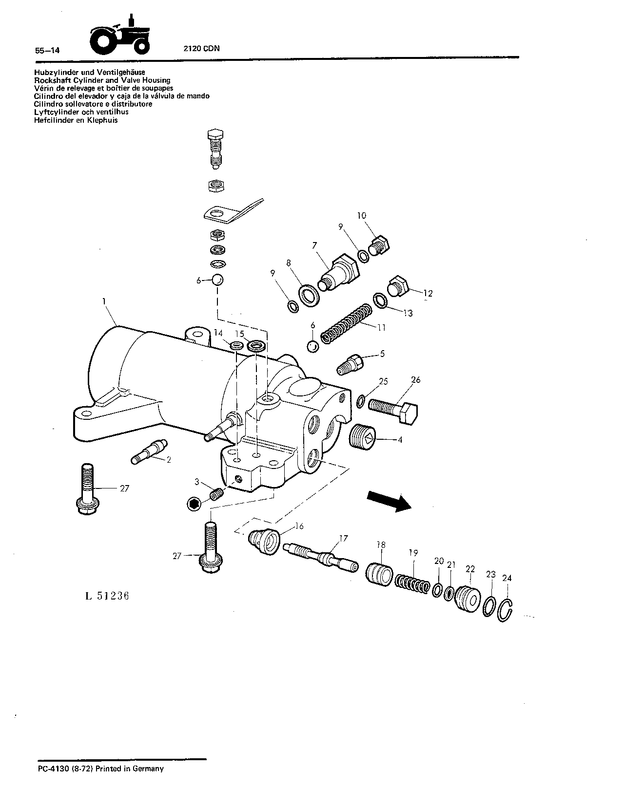 Rockshaft Cylinder and Valve Housing-Linkage (Continued)