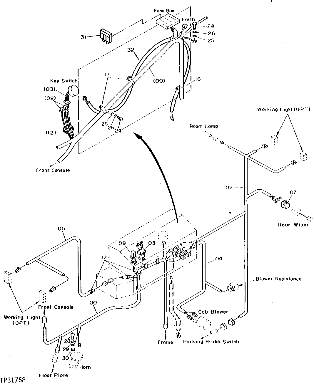 Operator's Station Wiring Harness (Cab With Heater) ( - 000686)