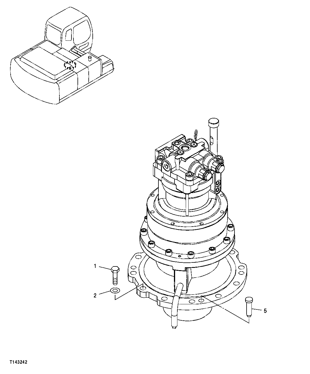 SWING MOTOR AND GEARBOX SUPPORT HARDWARE