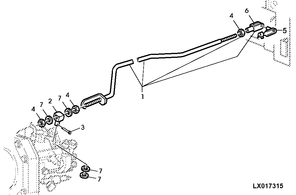 MOUNTING PARTS, SPEED CONTROL (2-POST ROLL GARD LOW PROFILE)