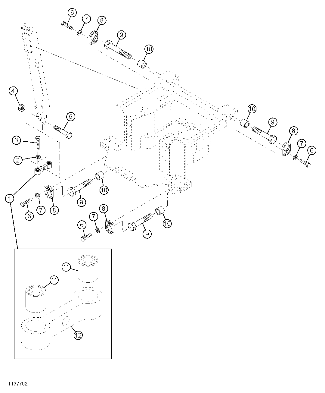CAB PLATFORM CONNECTING LINK AND ATTACHING HARDWARE