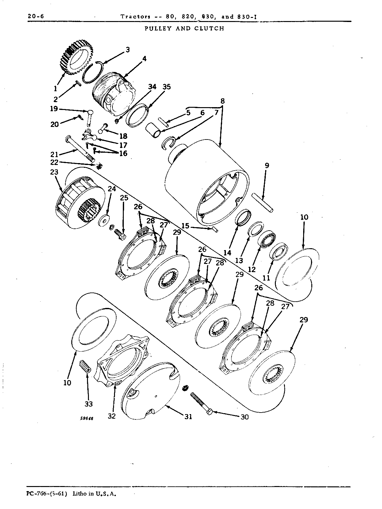 Clutch, pulley