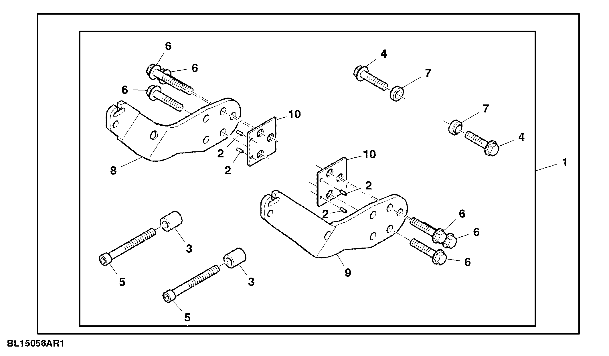 Attachment, Holder/ Mower Chain, Front Hitch