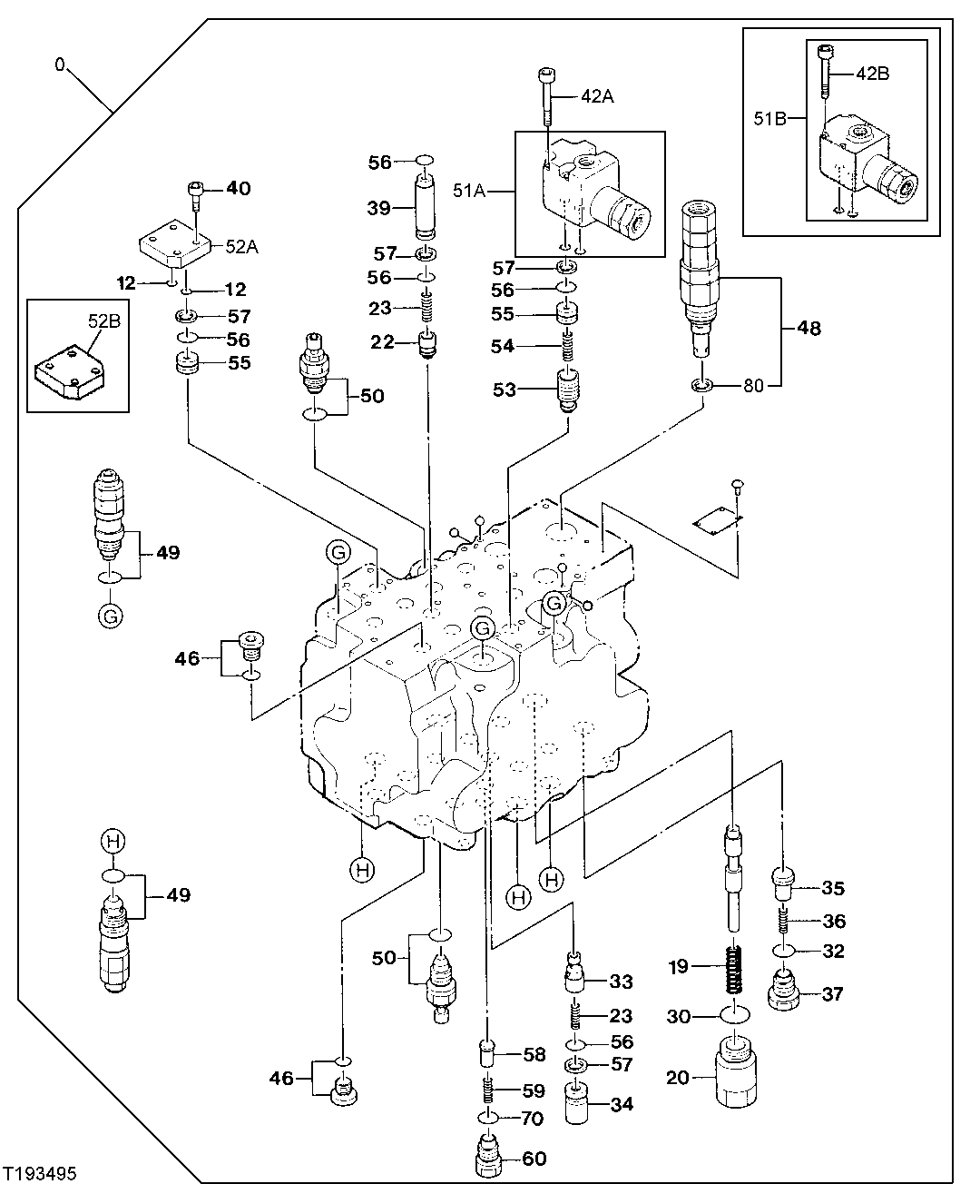 CONTROL VALVE COMPONENTS (TOP AND BOTTOM, RELIEF VALVES)