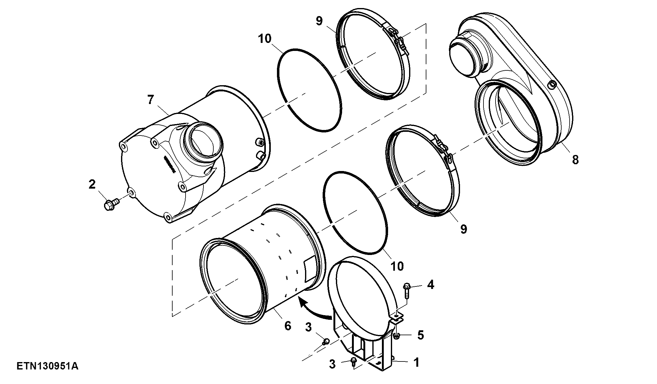Diesel Oxidation Catalyst / Diesel Particulate Filter Housing and Mount ( - 795000)