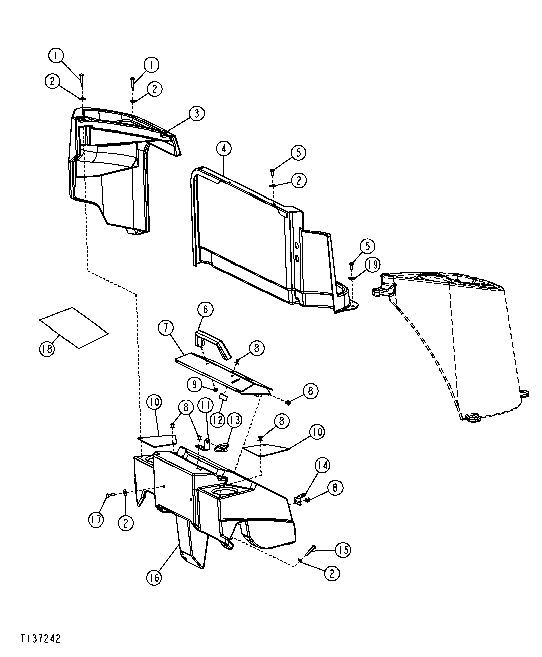 Side Instrument Panel Housing and Stabilizer Lever Cover (Canopy)
