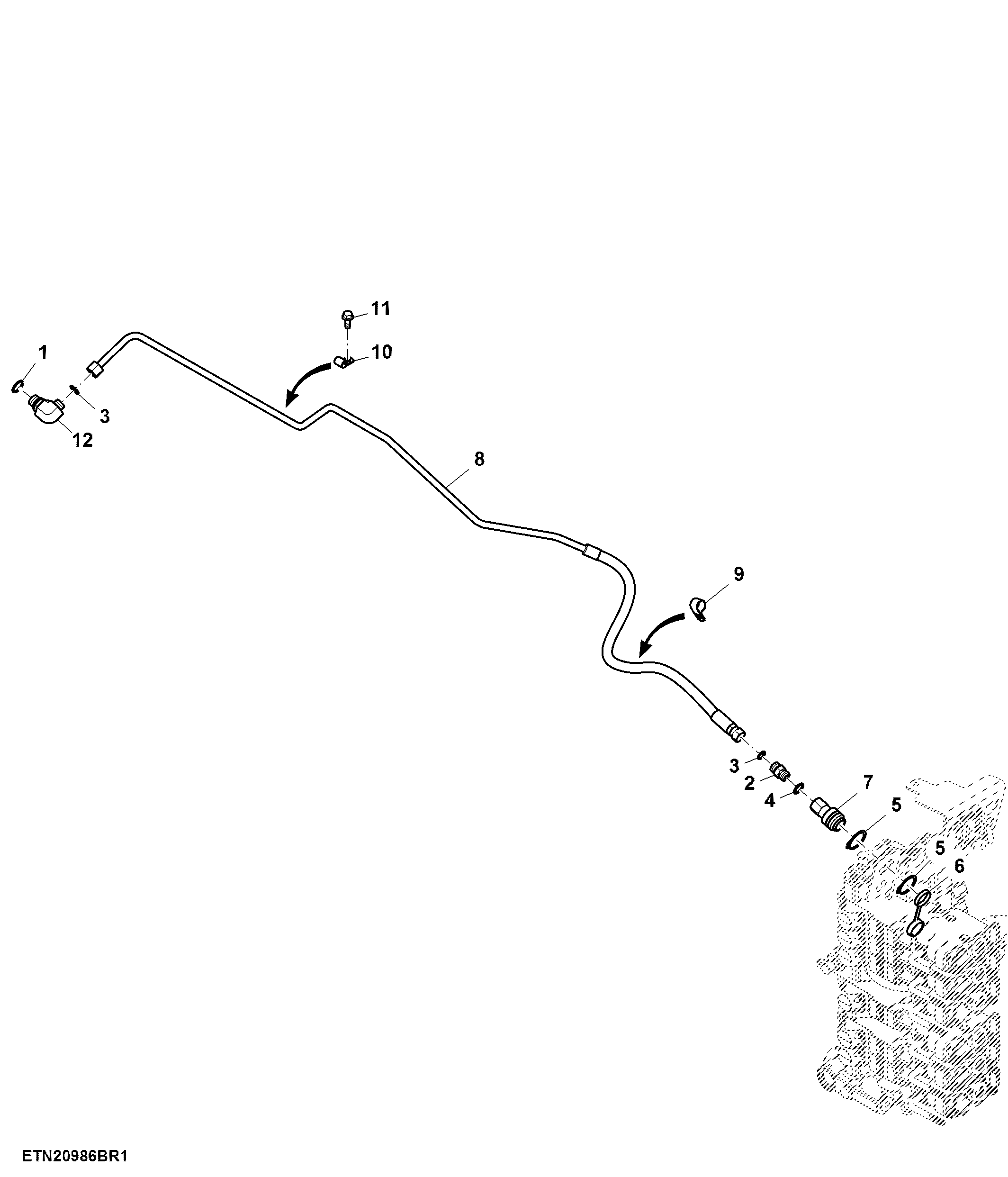 Implement Motor Case Drain Line, SCV Power Beyond, High Flow