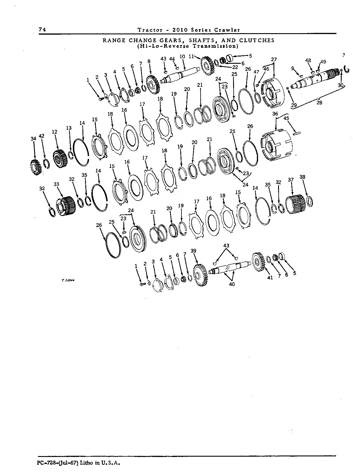 Range change gears and shafts (Continued)