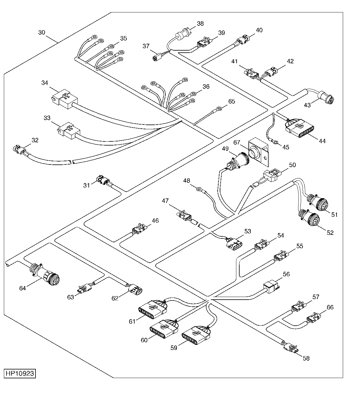 L.H. Main Wiring Harness - Continued (690401 - 695400)