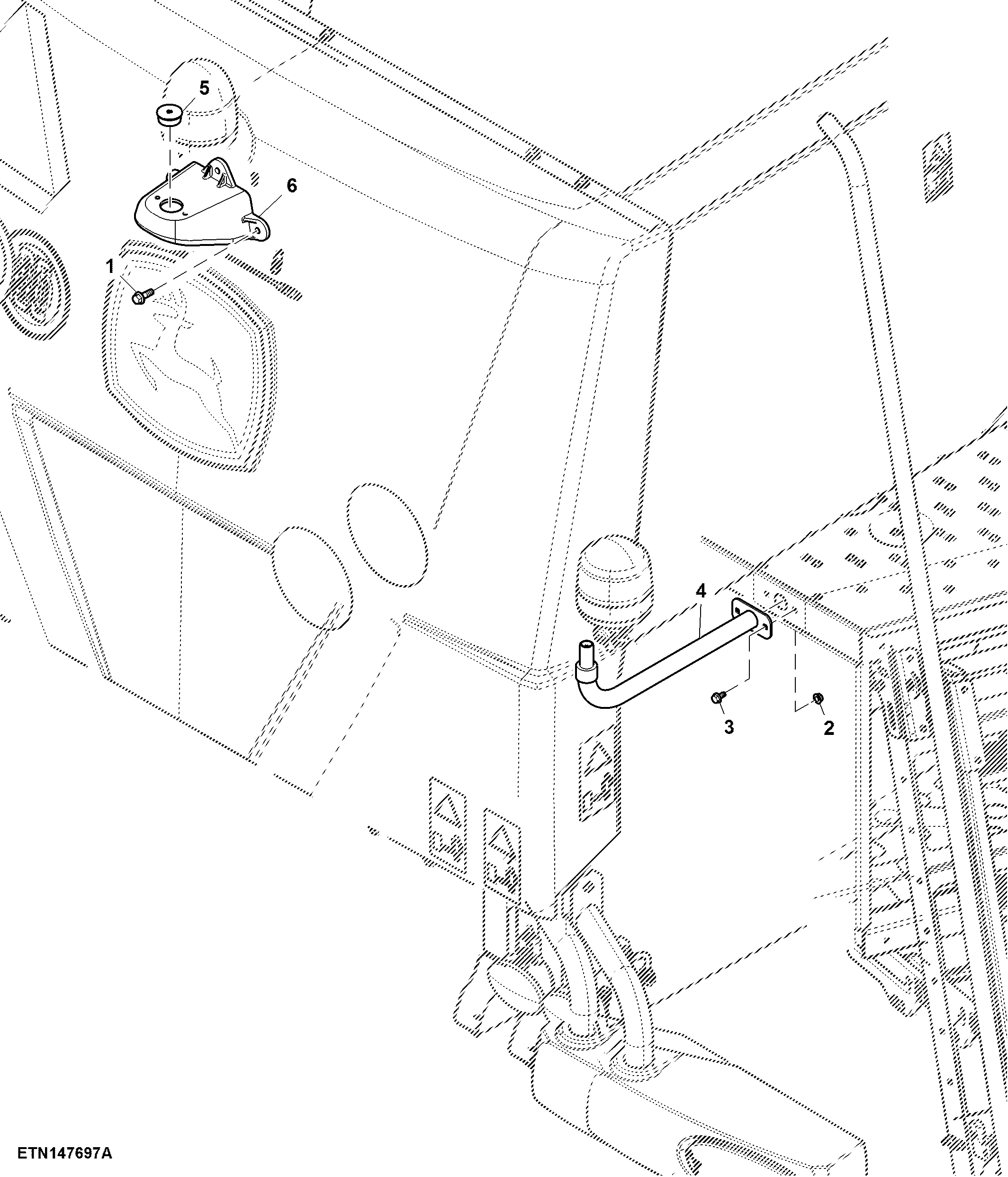 Rear Beacon Light Support, Folding Unfolding Auger