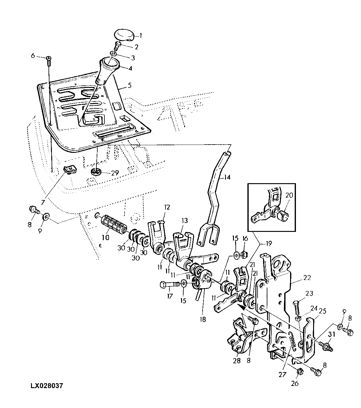 GEAR SHIFT COMPONENTS WITH 12-SPEED TRANSMISSION