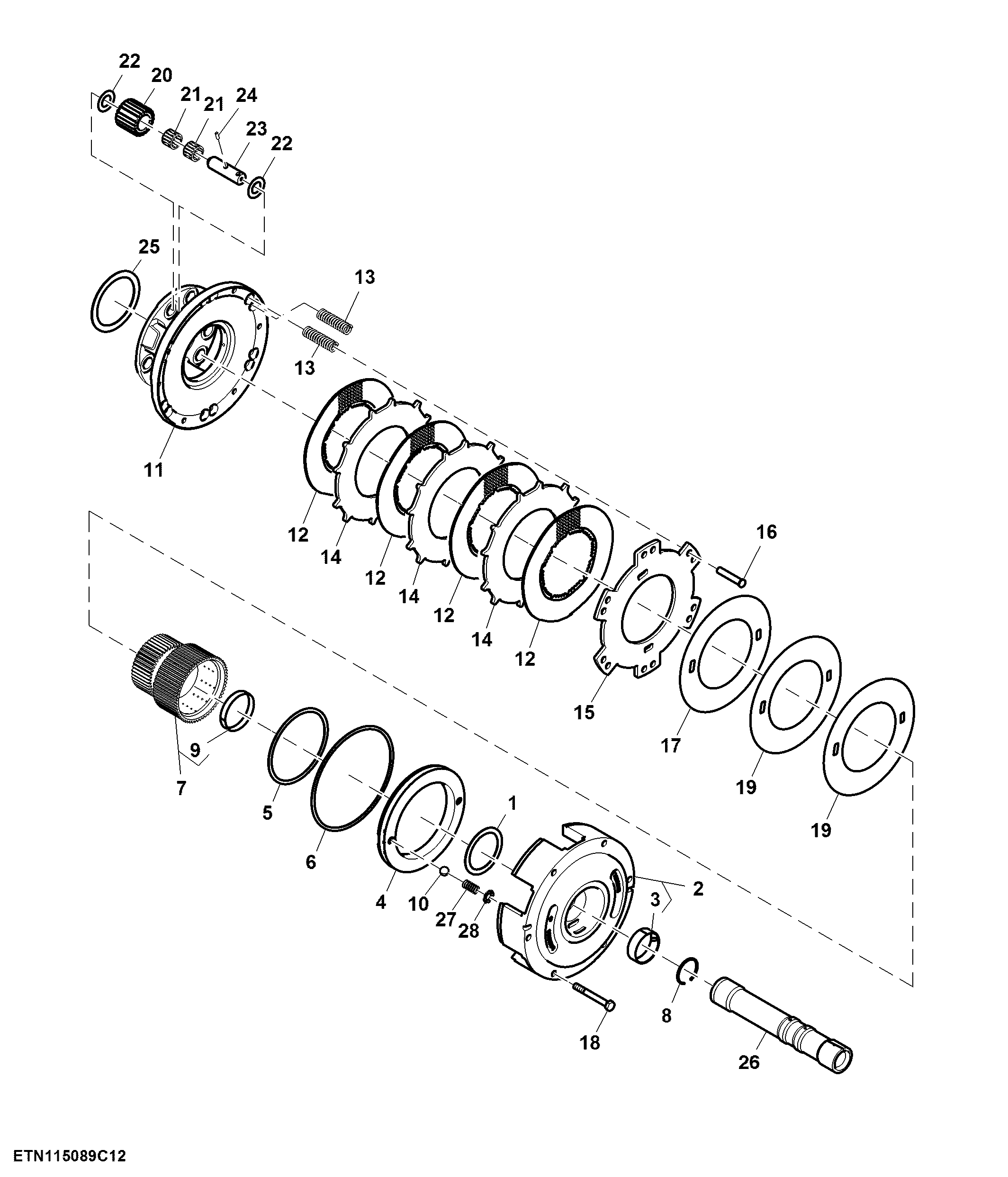 Traction Clutch Assembly, CommandQuad™ Transmission