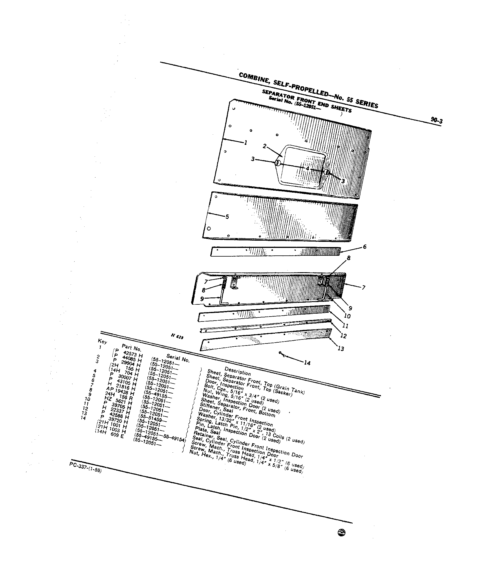 Separator Front End Sheets (Continued)