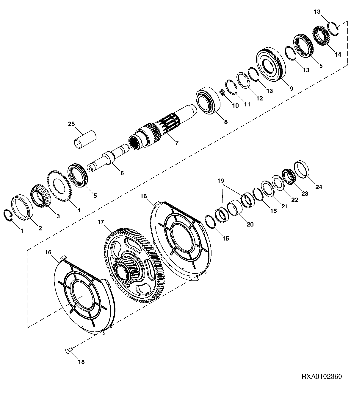 PTO OUTPUT SHAFT (1-3/8")(3 SPEED)(540E/1000/1000E RPM)(TYPE 1/2)