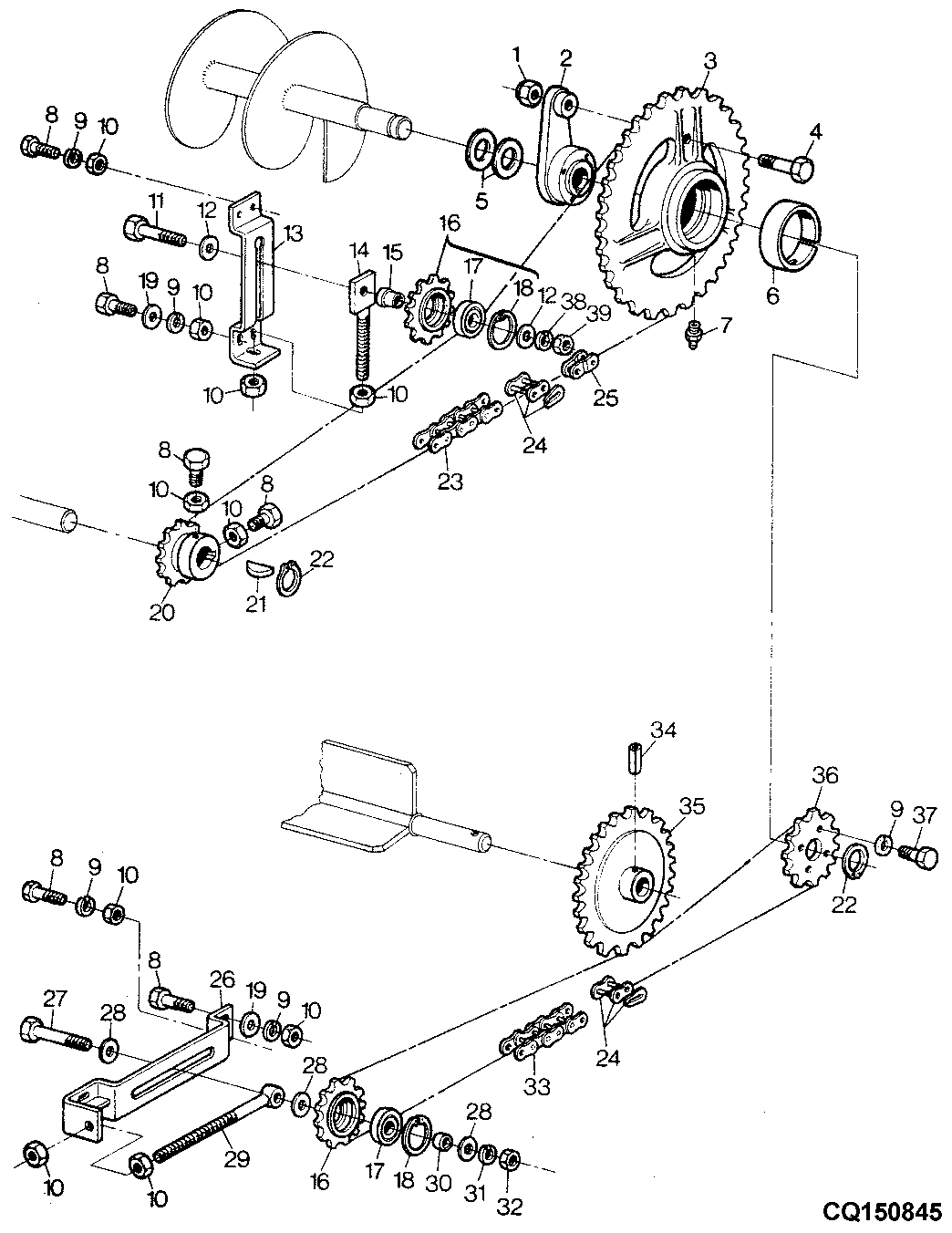 DRIVE - UNLOADING AUGER PADDLE ROLL - GRAIN TANK
