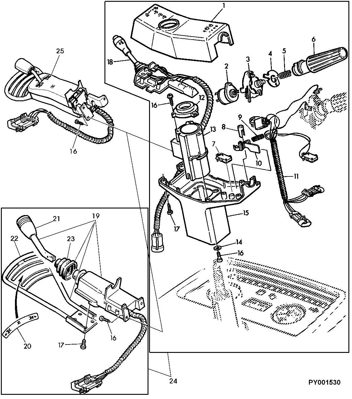 MULTI-FUNCTION UNIT WITH ELECTR. REVERSER CONTROL (NOT AUTOPOWR)