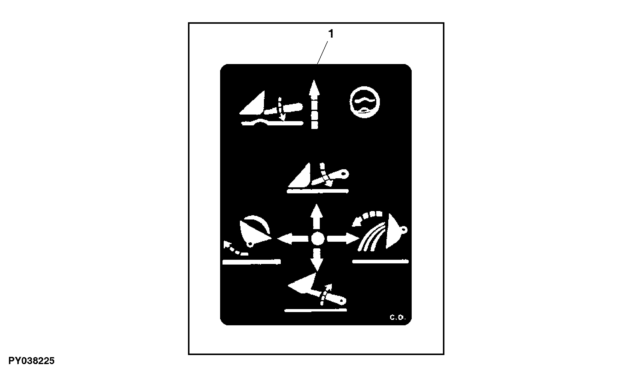 Decal, Multi Function Lever, Mechanical ICV