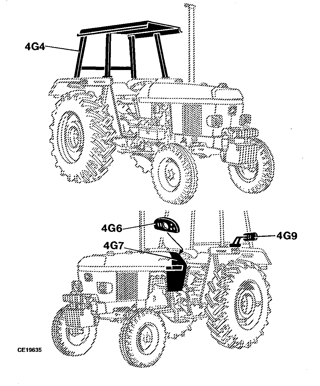 91 ROLL GUARD, PANEL COVERS, OPERATOR'S SEAT