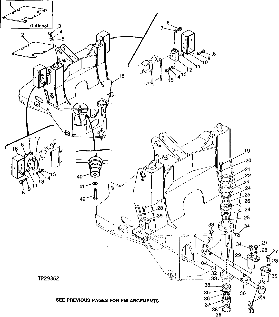 LOADER FRAME, ACCESS COVER AND FRONT LIGHT BRACKETS