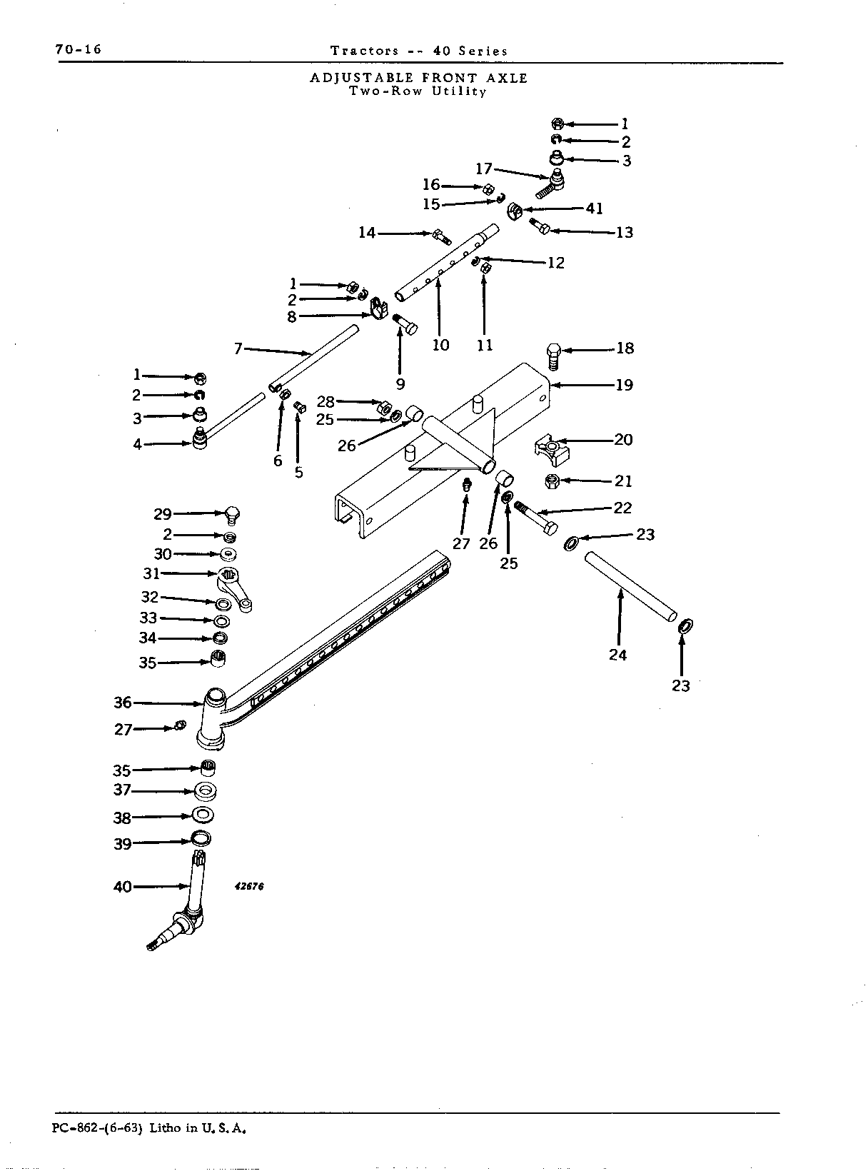 Adjustable front axle (W)