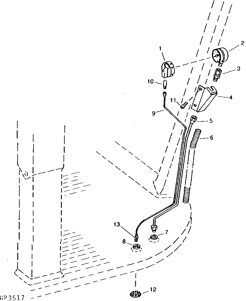 ACCUMULATOR PRESSURE GAUGE AND WIRING HARNESS