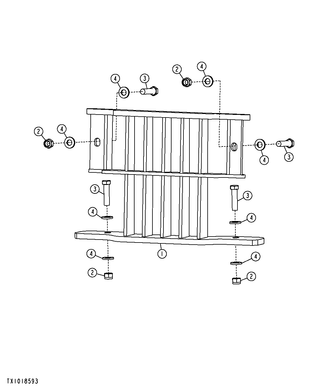 UPPER GRATE (DUAL FUNCTION ARCH WITHOUT WINCH OR ROLLER) (GRAPPLE SKIDDER)