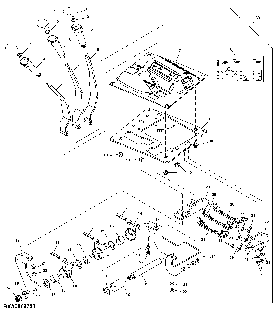 SELECTIVE CONTROL LEVERS AND LINKAGE (3SCV)