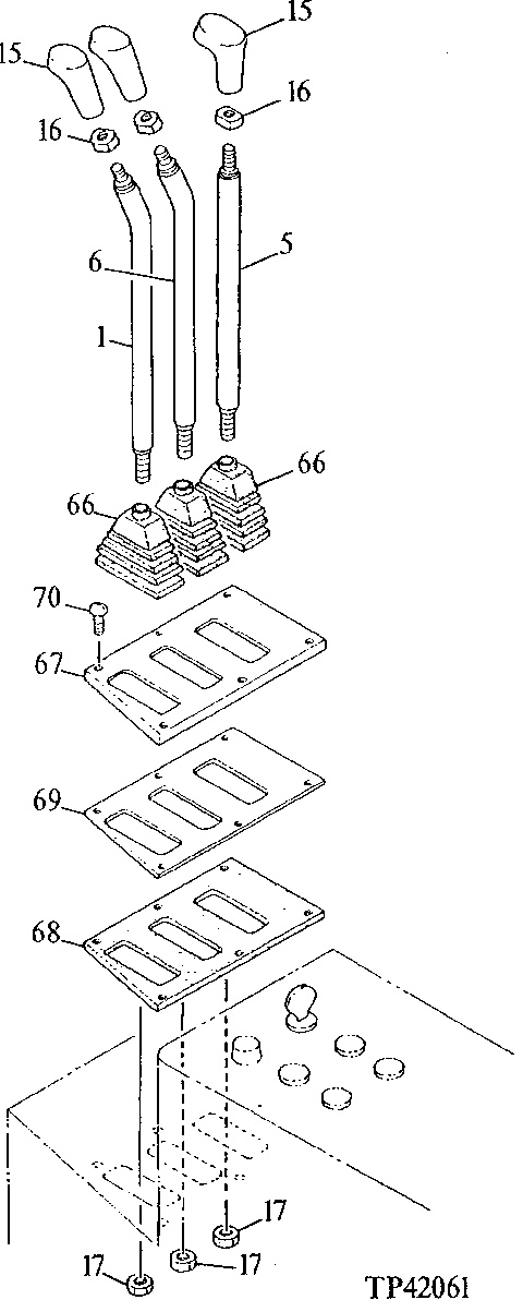 LOADER CONTROL LEVER (TWO-LEVER CONTROL WITH AUXILIARY)