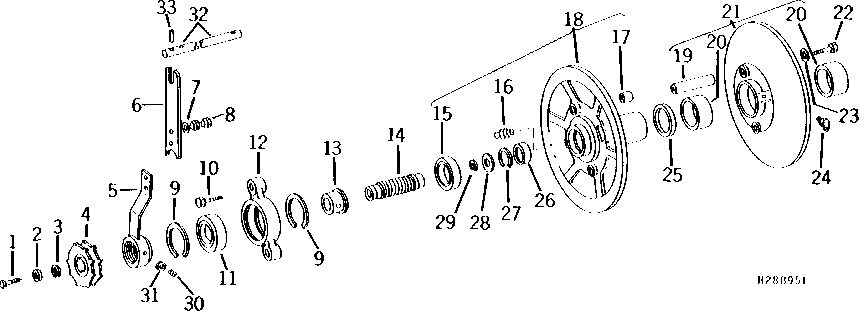 CYLINDER DRIVE SHEAVES (ON PRIMARY COUNTERSHAFT)