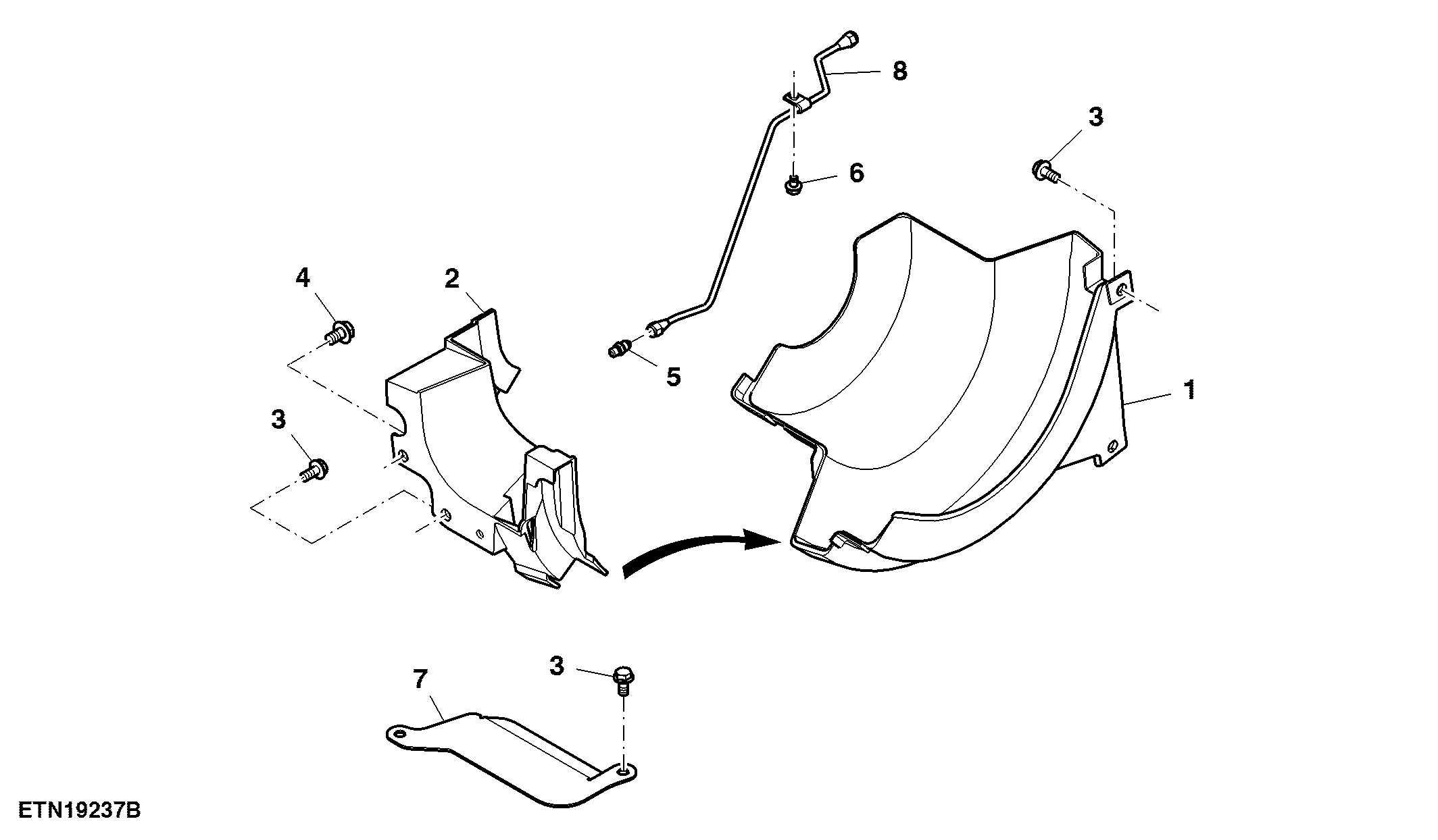 Deflector, Spiral Bevel Gear Baffle Assembly