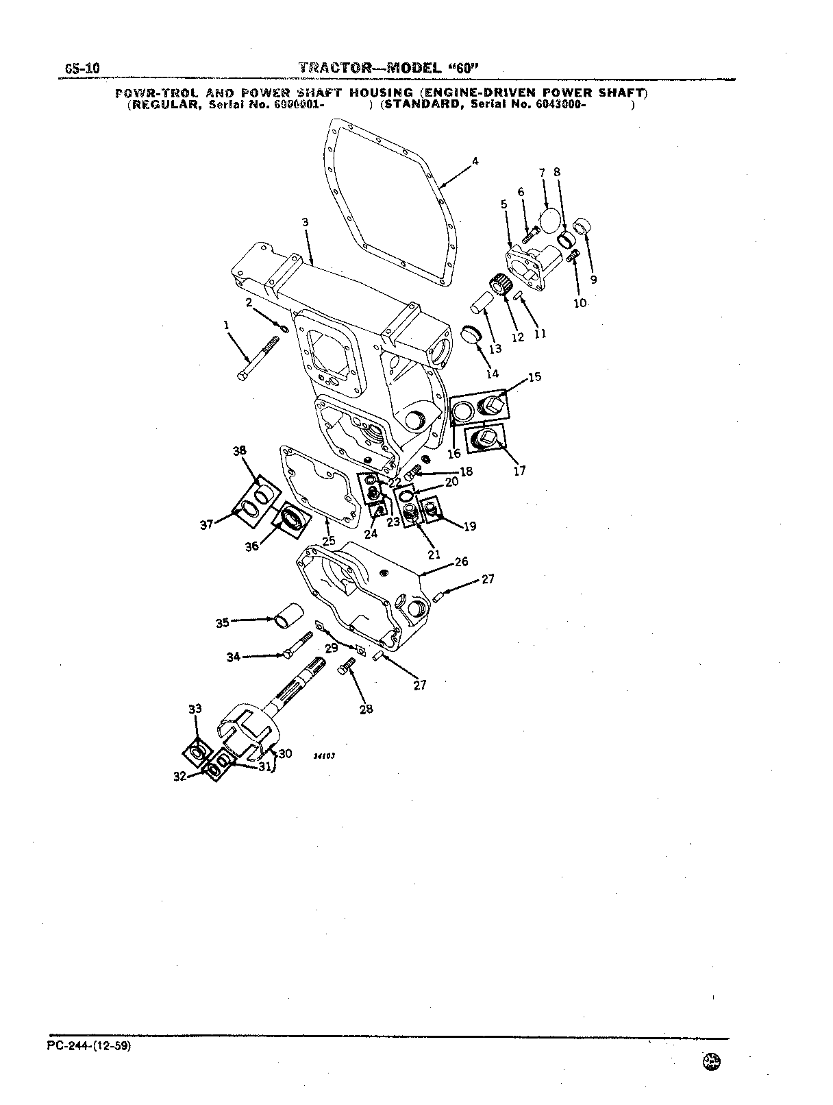 Section 65-Powershaft and Powershaft Clutch (Continued)