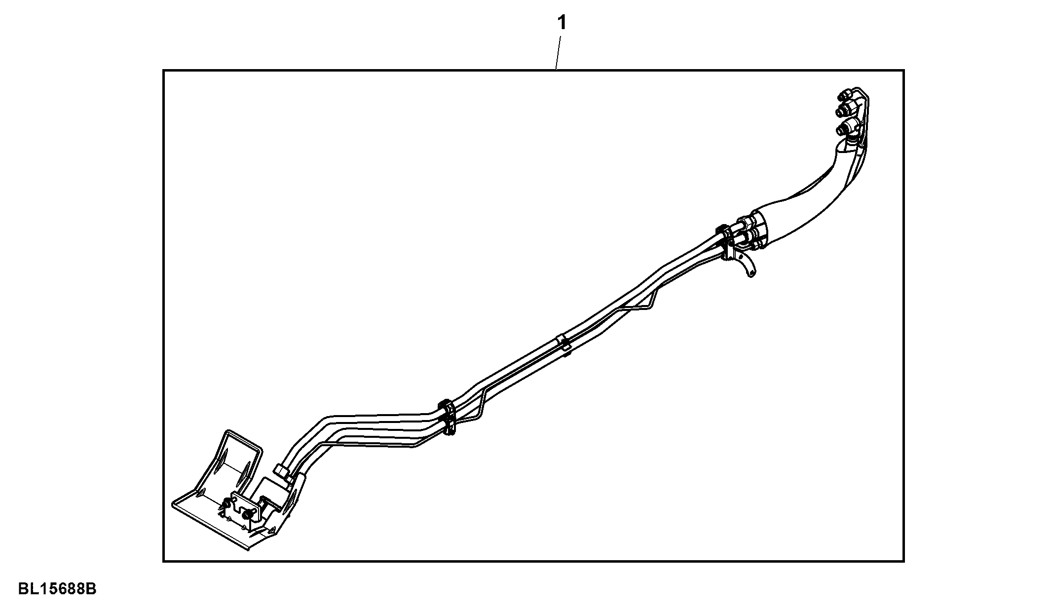 Attachment, Oil Supply Lines, Midstack SCV, W/ PC-Hydraulics, W/ Power Beyond Position IV
