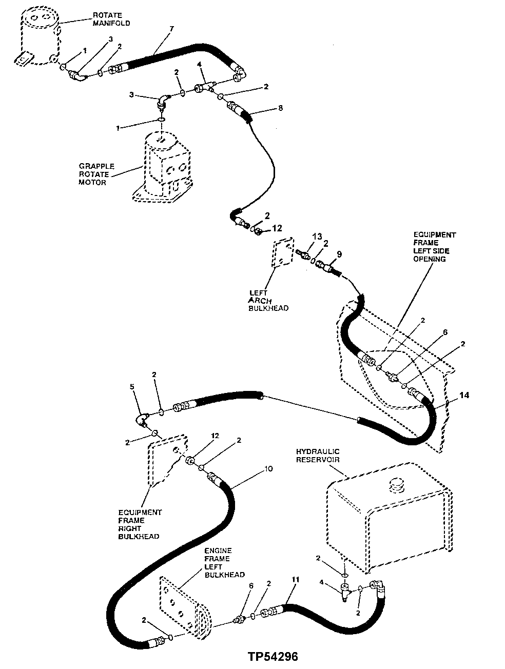 ROTATE CASE DRAIN HYDRAULIC LINES - DUAL FUNCTION