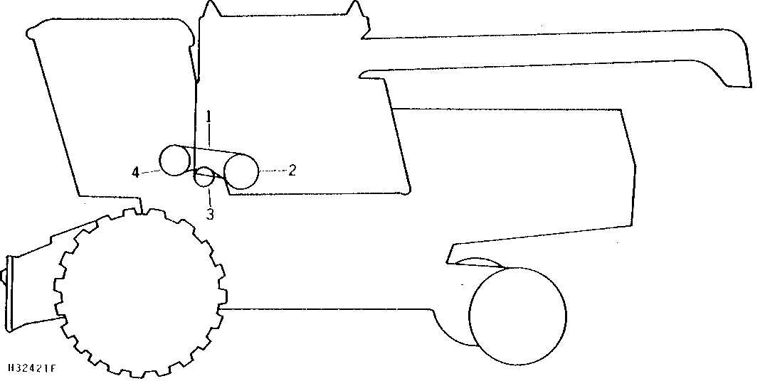 ENGINE TO PRIMARY COUNTERSHAFT DRIVE BELTS AND IDLERS